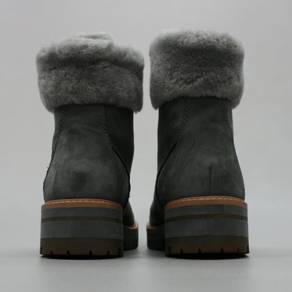 Timberland Ladies 7 Courmayeur Valley Grey Shearling 6" Ankle Booties - TB0A255A - Picture 3 of 12